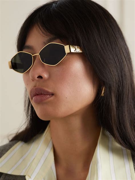 celine eyewear gold|who makes Celine sunglasses.